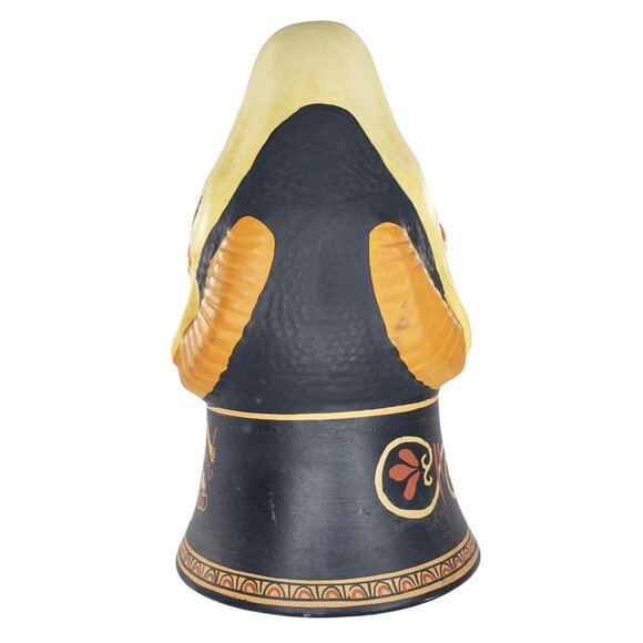 Rare Vintage Rams Head Cup Rhyton Hand Painted Keramikos Greece - Picture 5 of 11